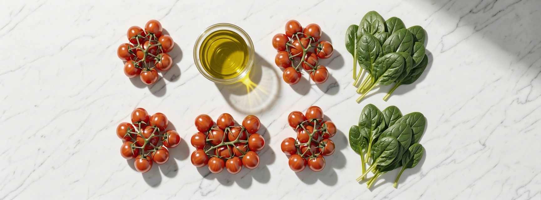 Świeże produkty spożywcze w jasnej kuchni